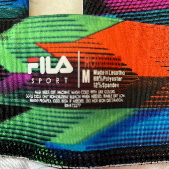 Fila Running Colorful Geometric Leggings in Size Medium. NWOT. Wash inside out.​ - Picture 2 of 2